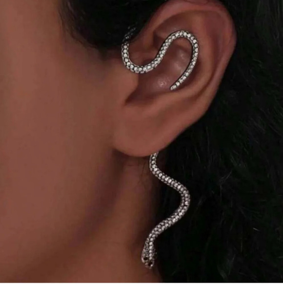 Two earrings antique style pin and snake NWOT - Picture 4 of 5